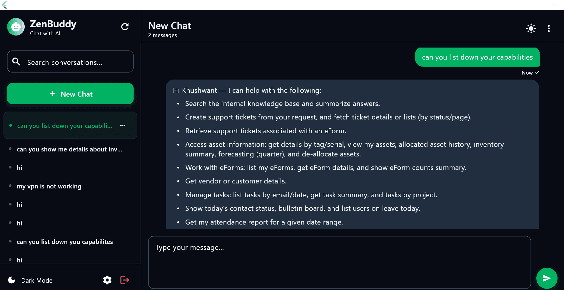 Customised AI Agent Builder preview